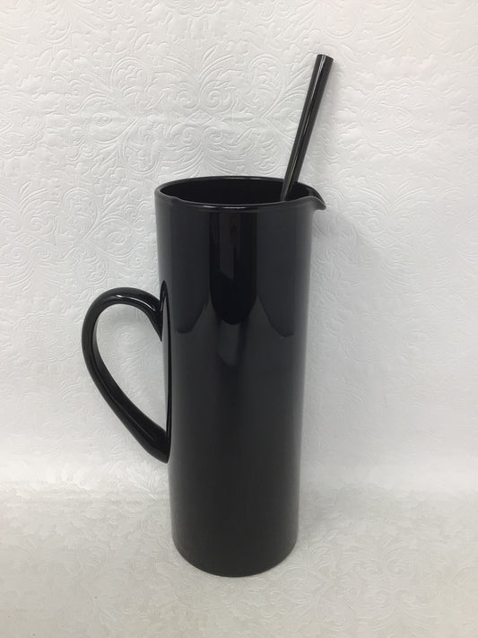 Black Martini Pitcher with Stirring Rod