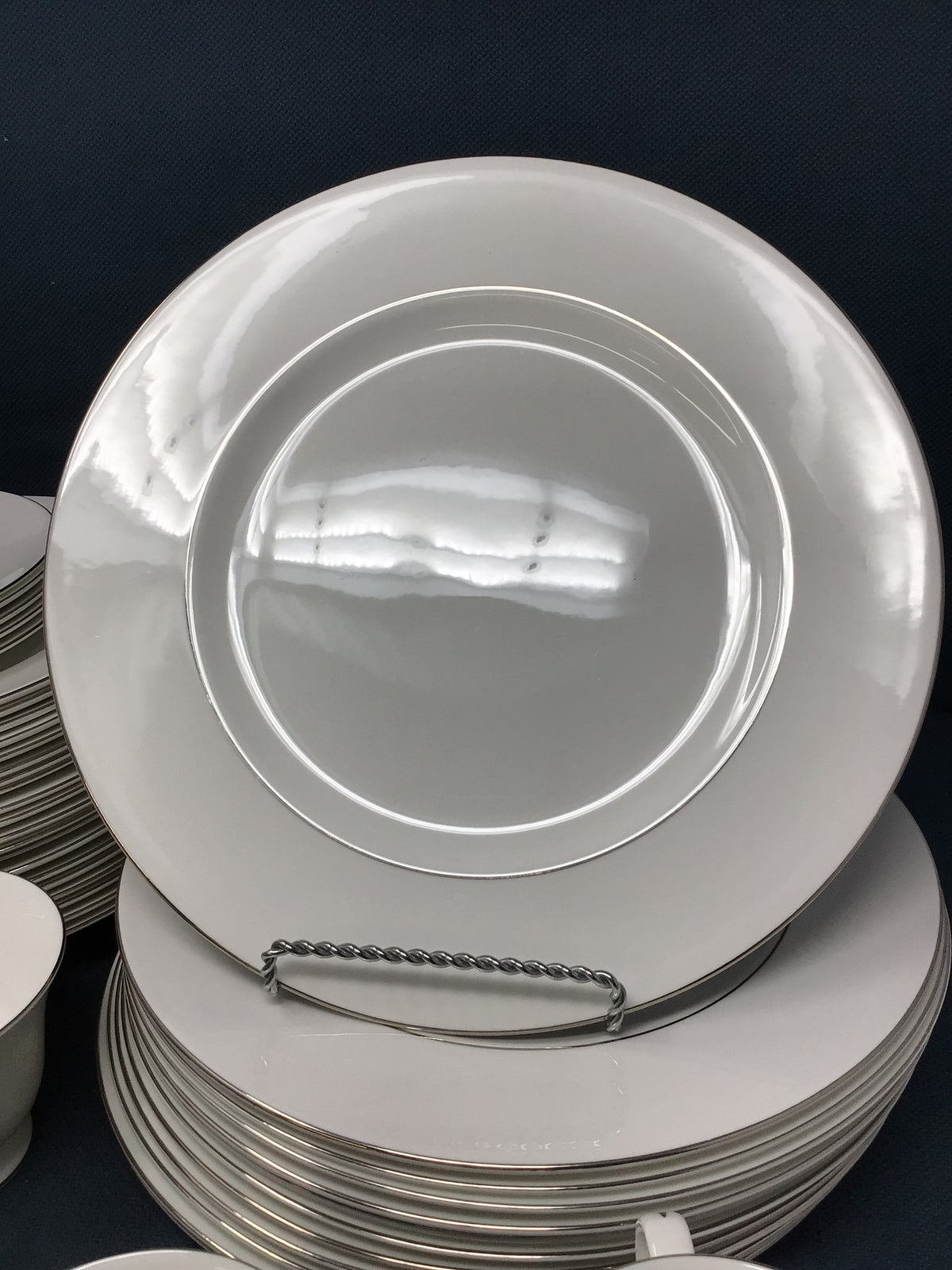 Wedgwood China "Signet Platinum"  43 pc Dish Set
