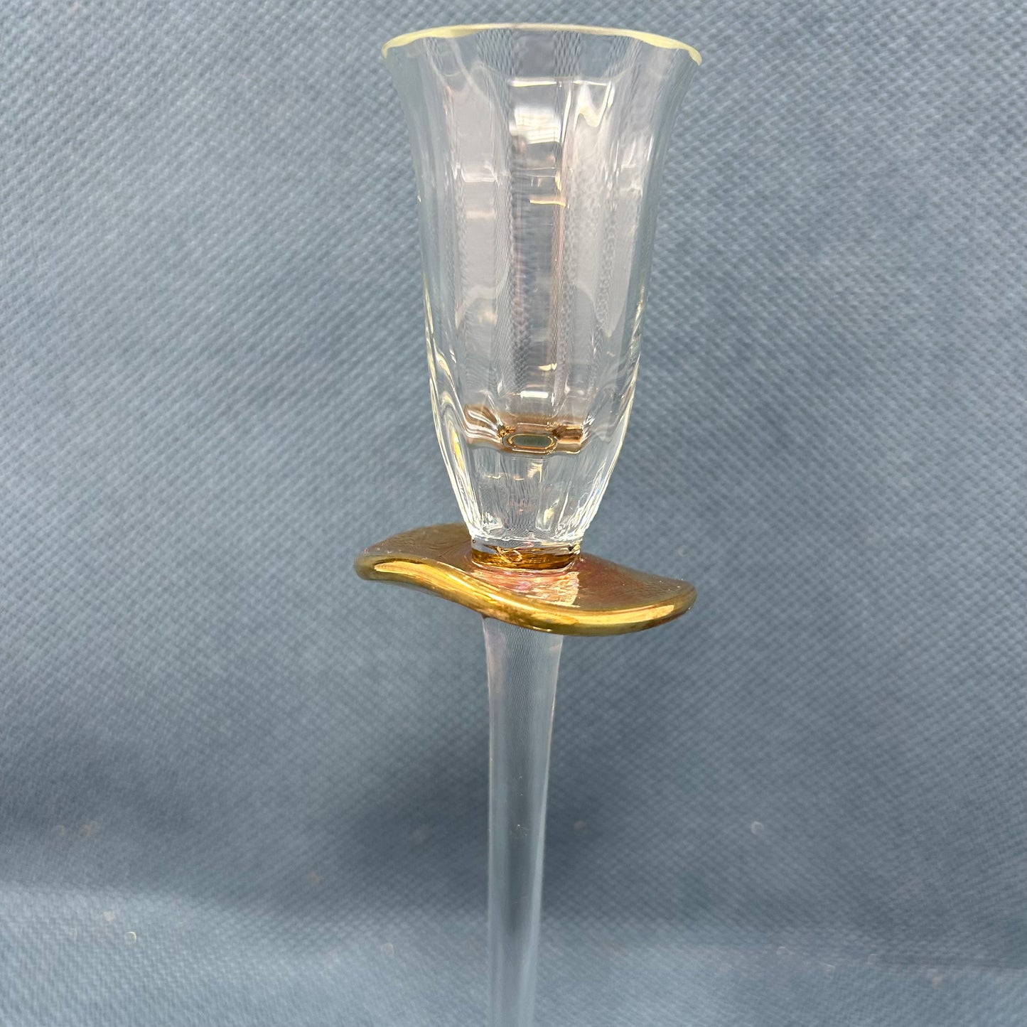 Set of 2 Vintage Hand-Blown Venetian Cordial Glasses