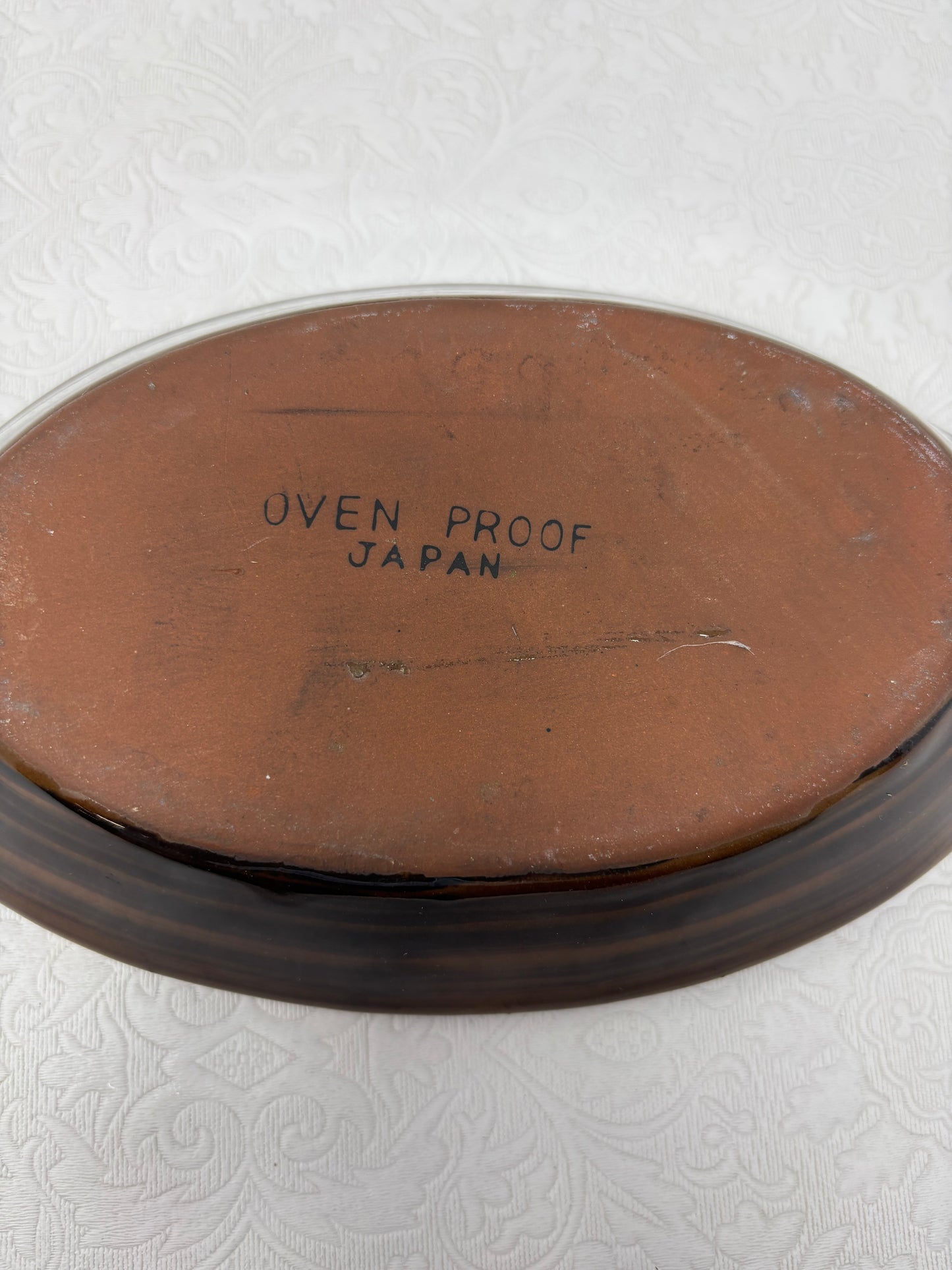 Set of 3 Brown Ceramic Dishes