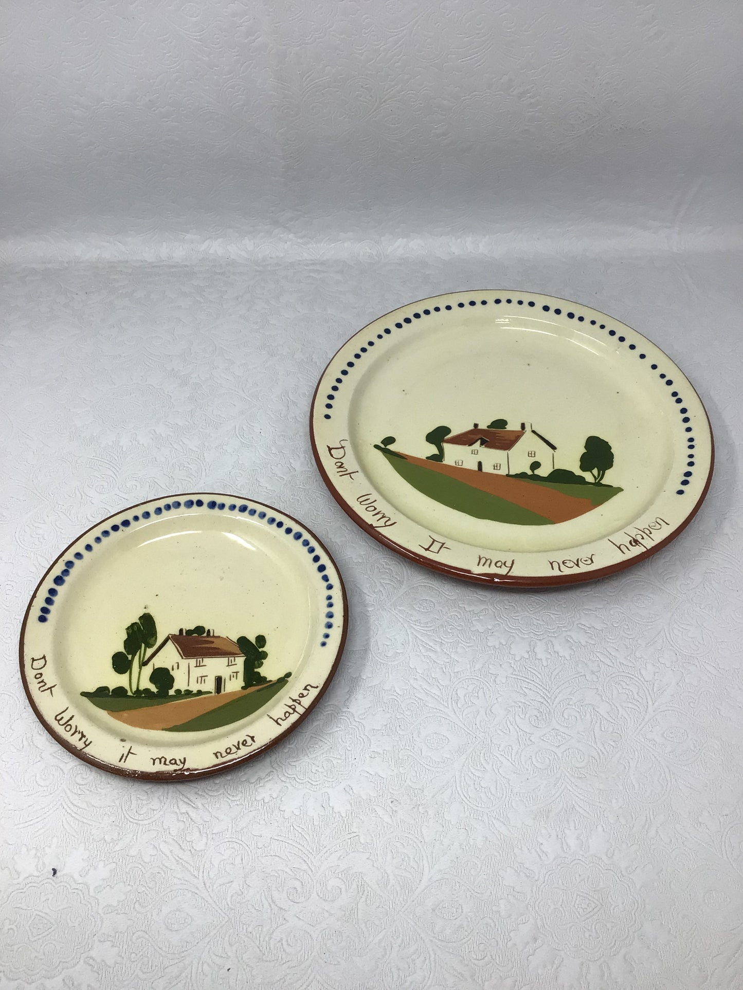 Torquay Motto Ware Set of 2 Plates