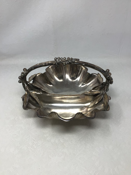 Vintage Silver-Plated Bride's Basket