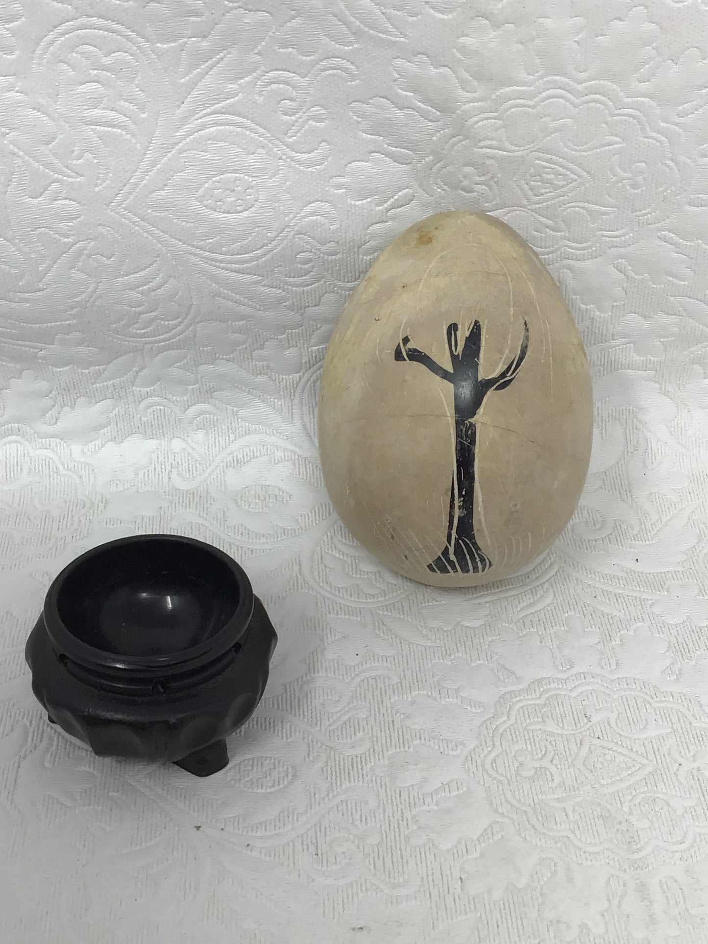 Set of 2 Decorative Stone Eggs