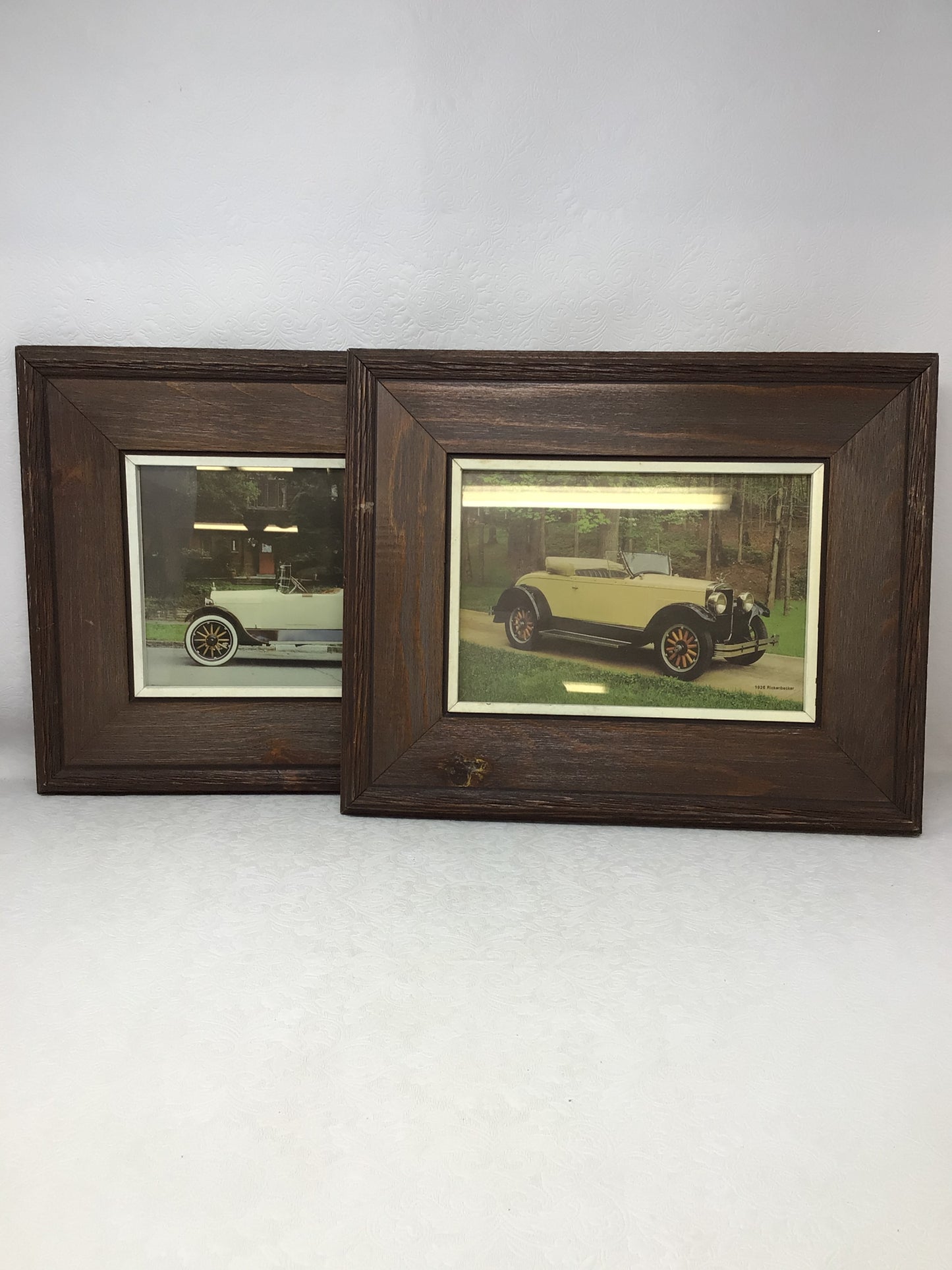 Set of Two Vintage Car Framed Photographs
