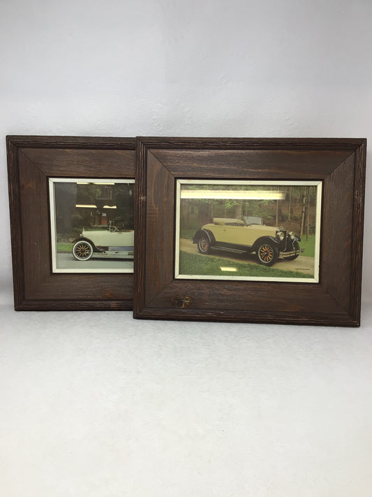 Set of Two Vintage Car Framed Photographs
