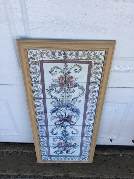 Framed Tile Inspired Art Piece