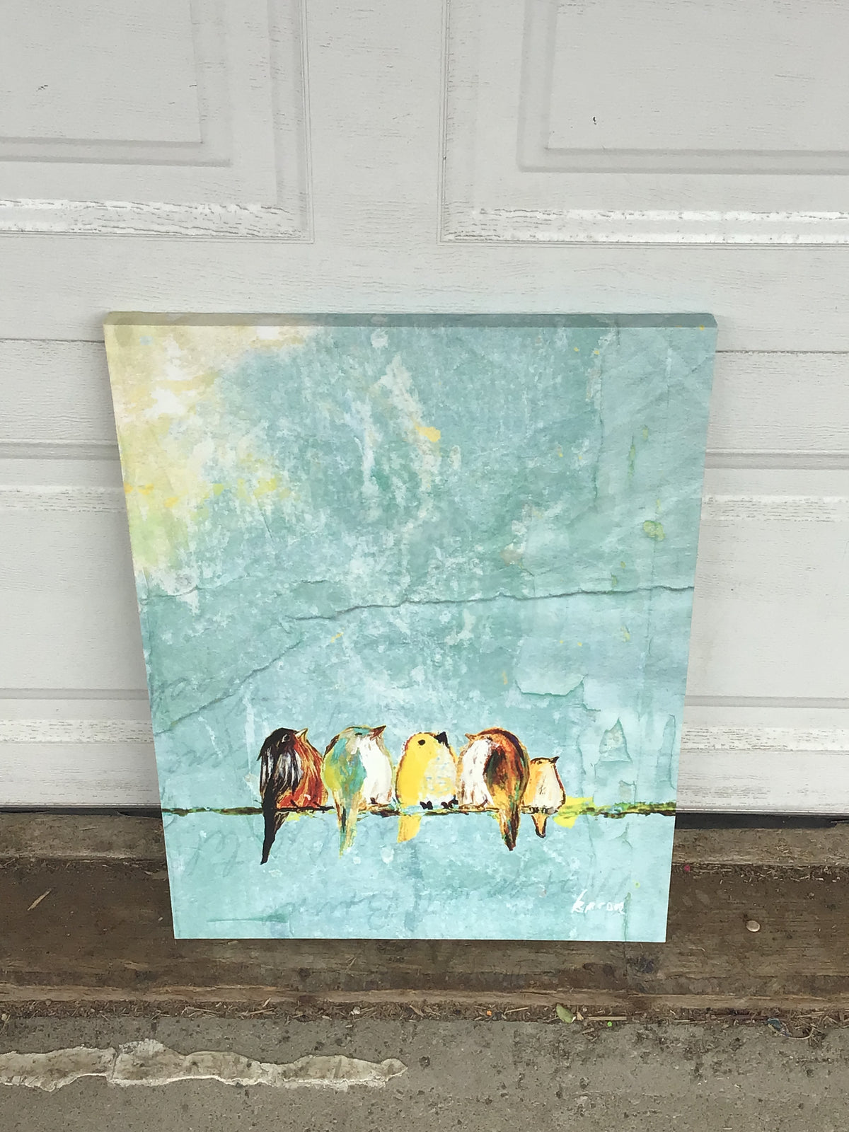 Printed Canvas Wall Art Piece With Birds
