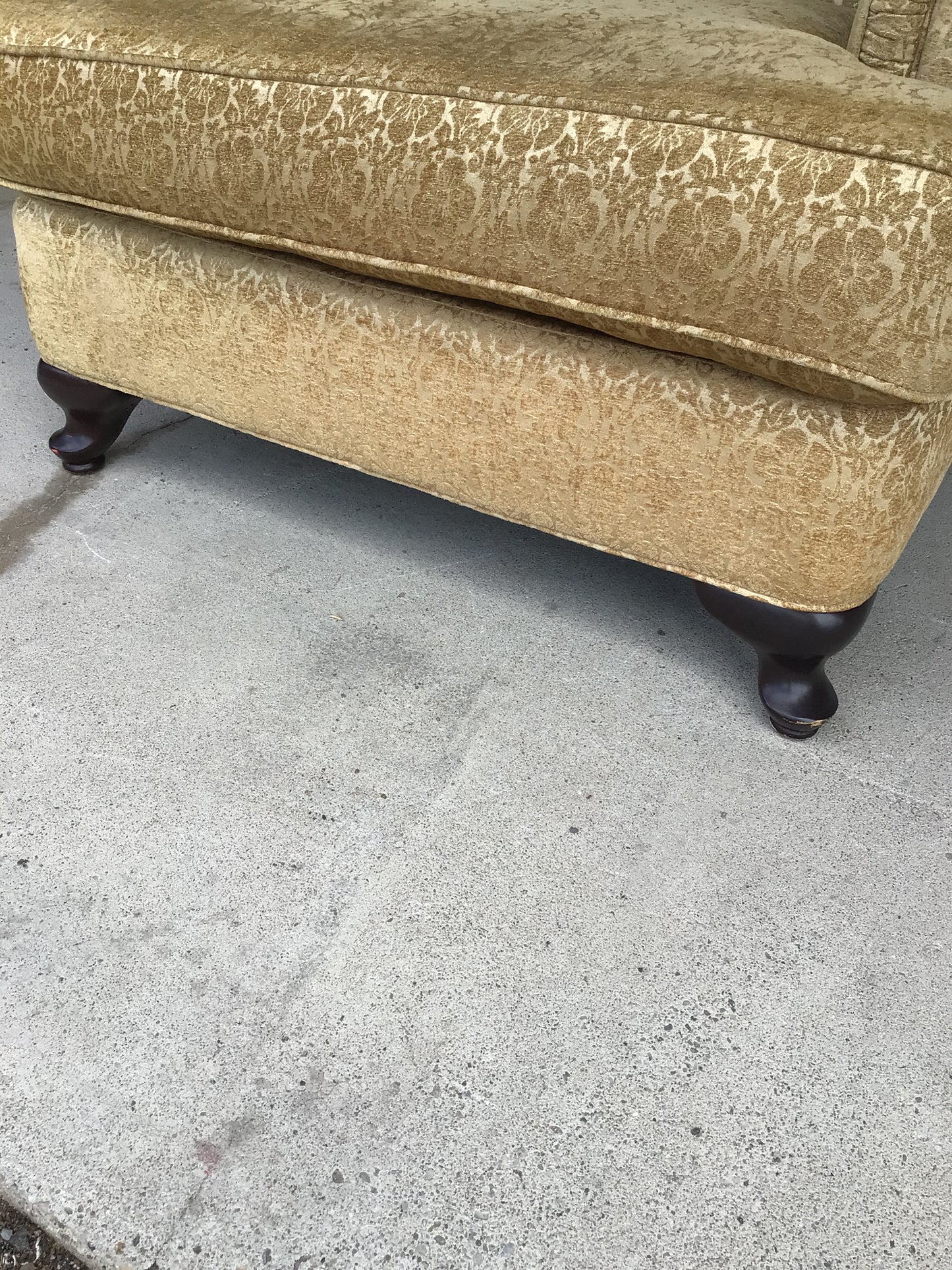 Bernhardt Gold Brocade Armchair