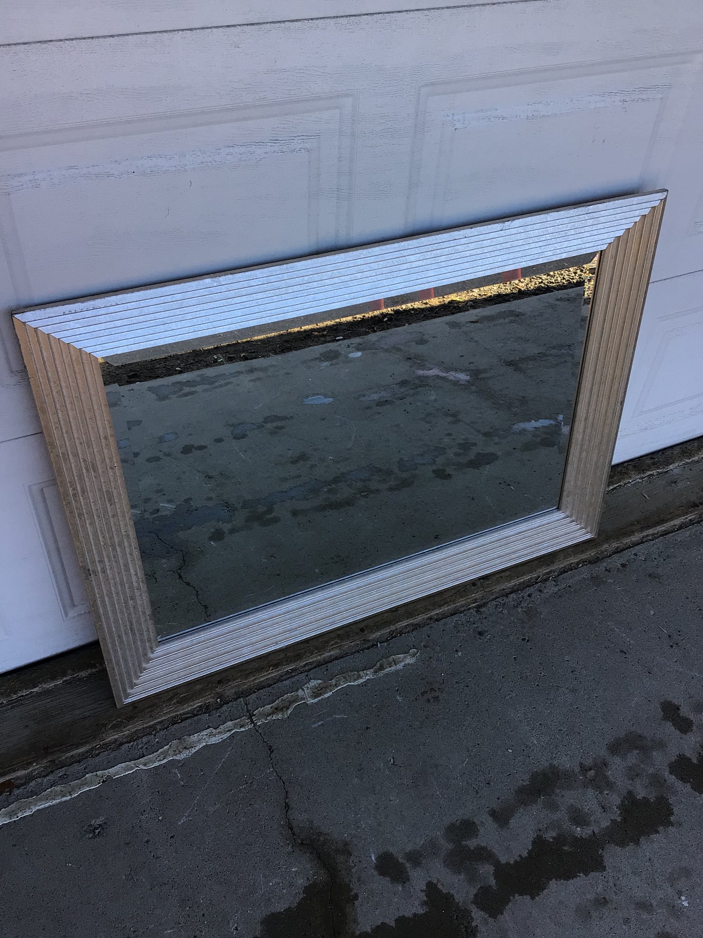 Large Silver Wall Mirror