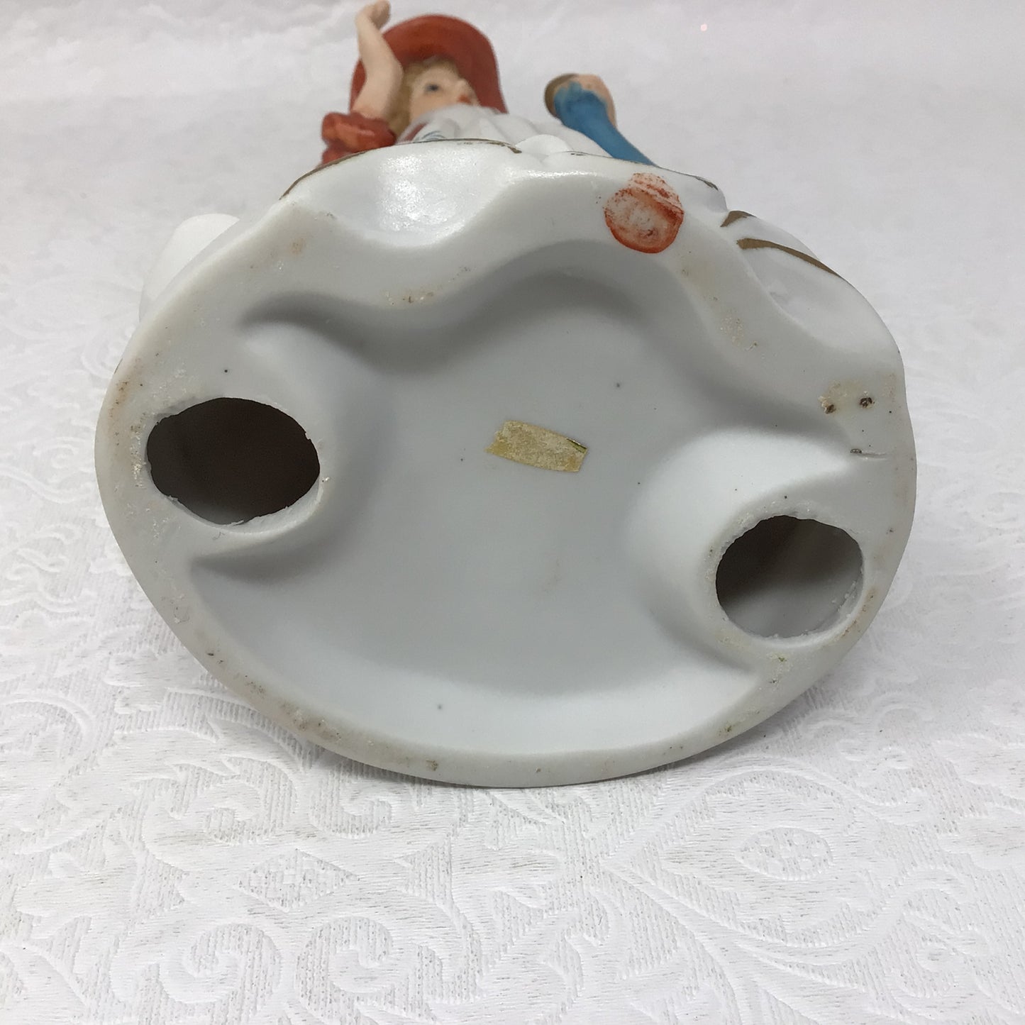 Lovely Red And White Lady Figurine