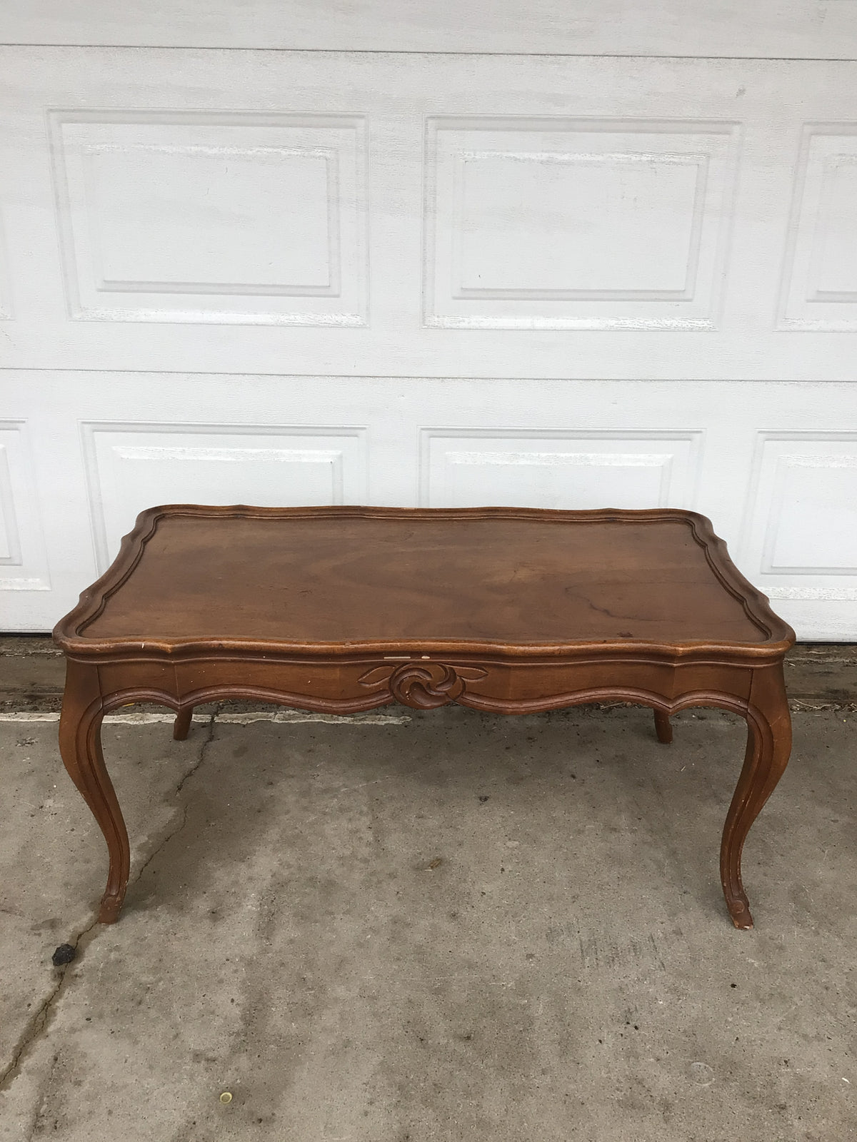 Vintage French Provincial Carved Wood Coffee Table