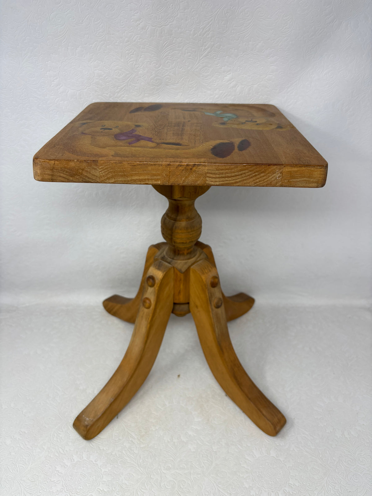 Teddy Bear Hand-painted Stool