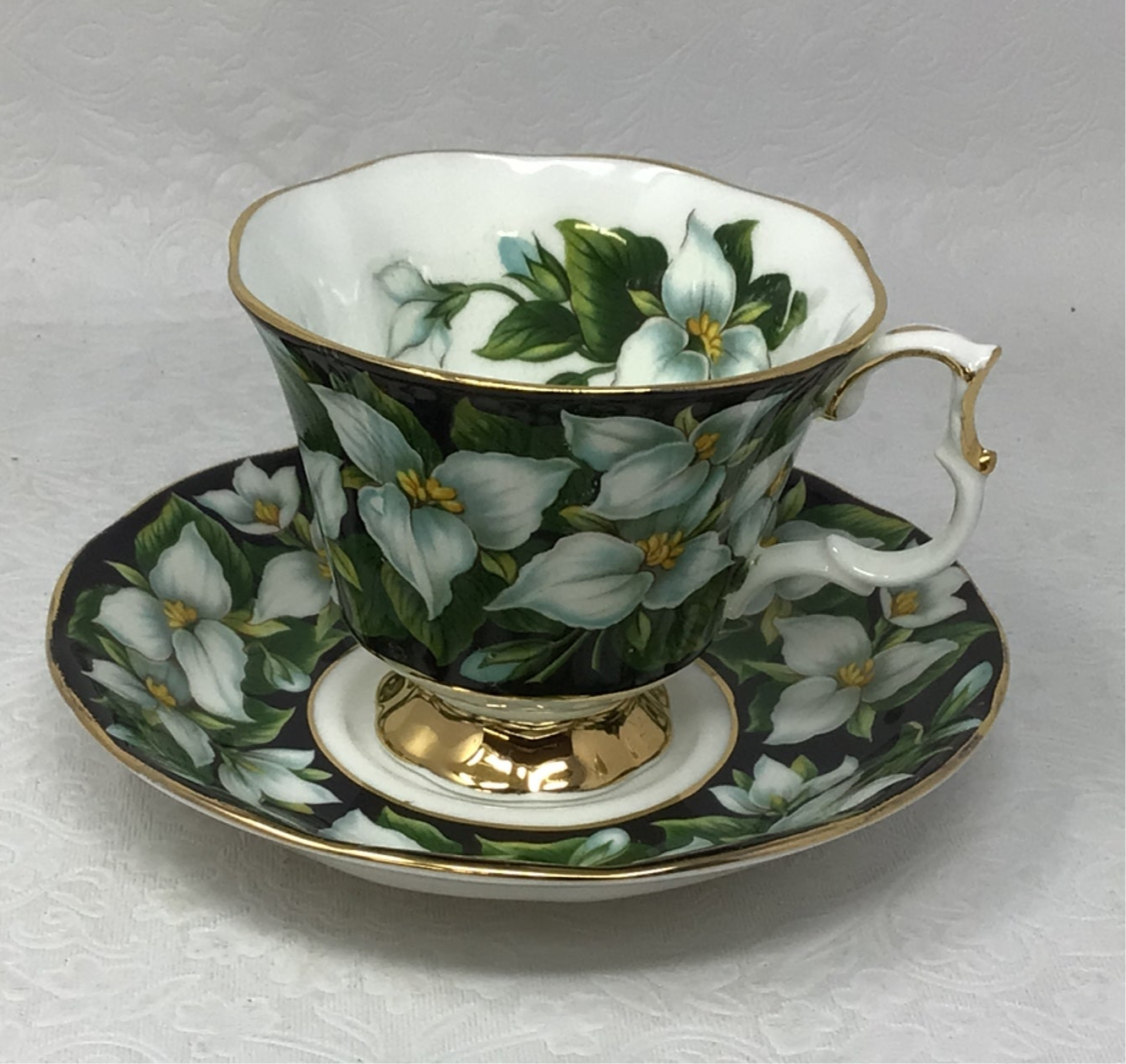 Blue Floral Royal Albert Teacup and Saucer