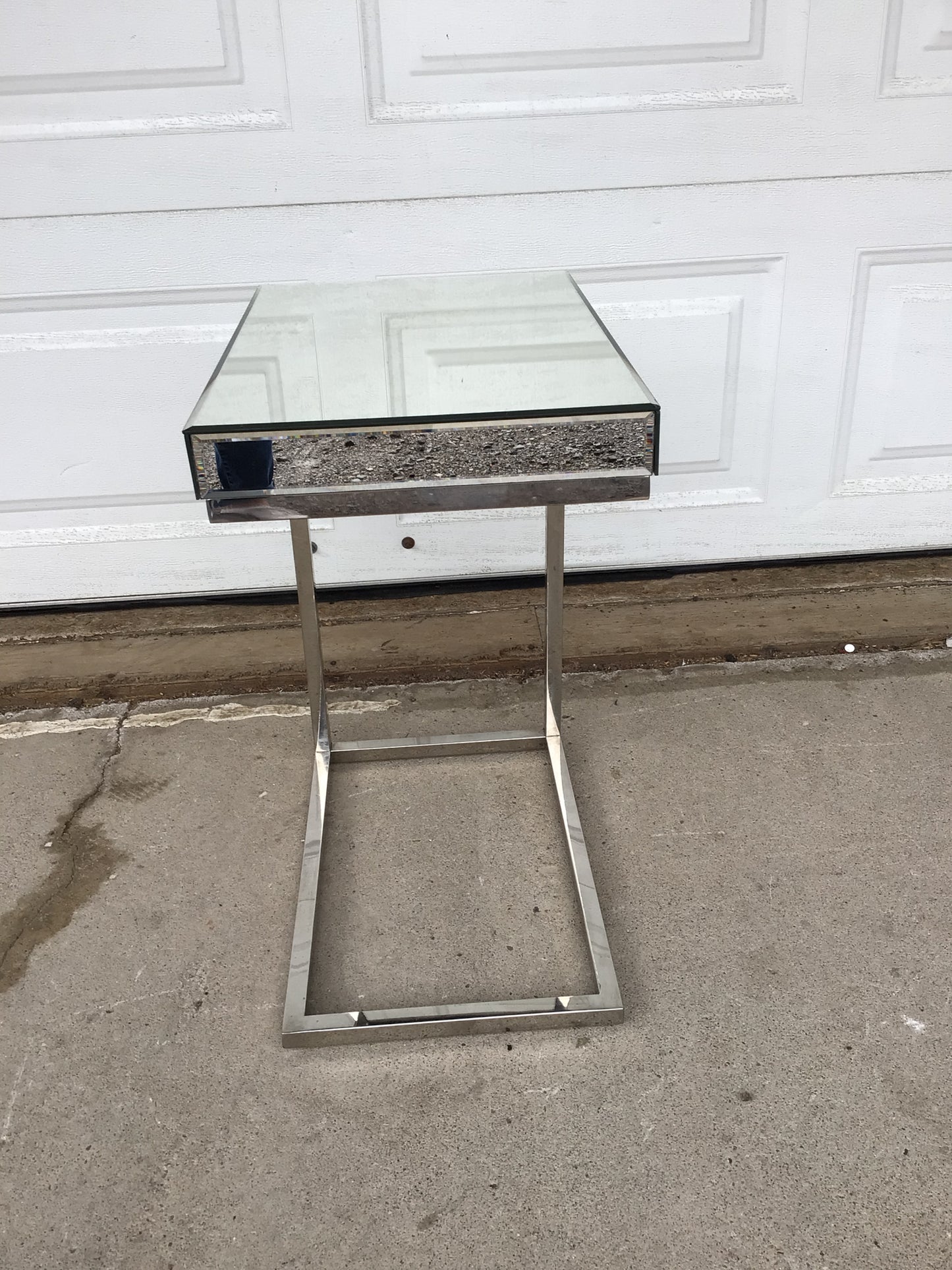 Mirrored End Table