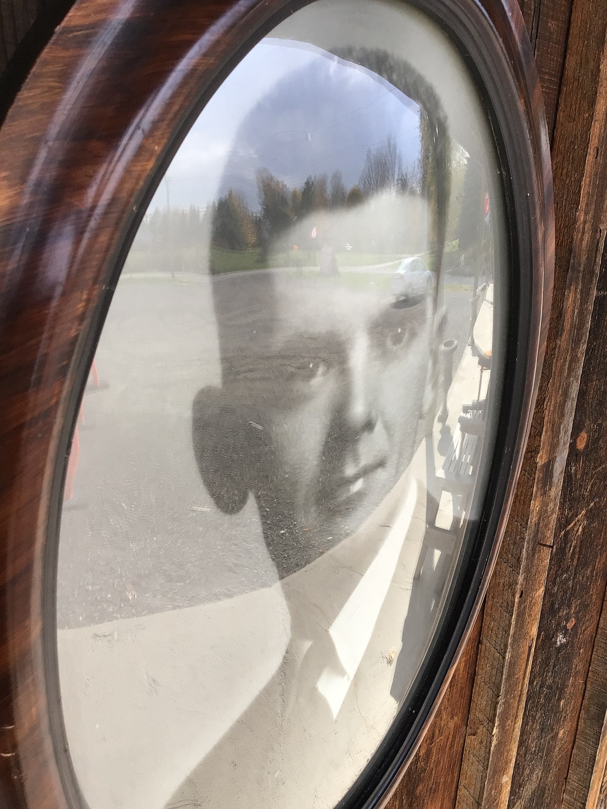 Vintage Oval Portrait Frame of Young Man