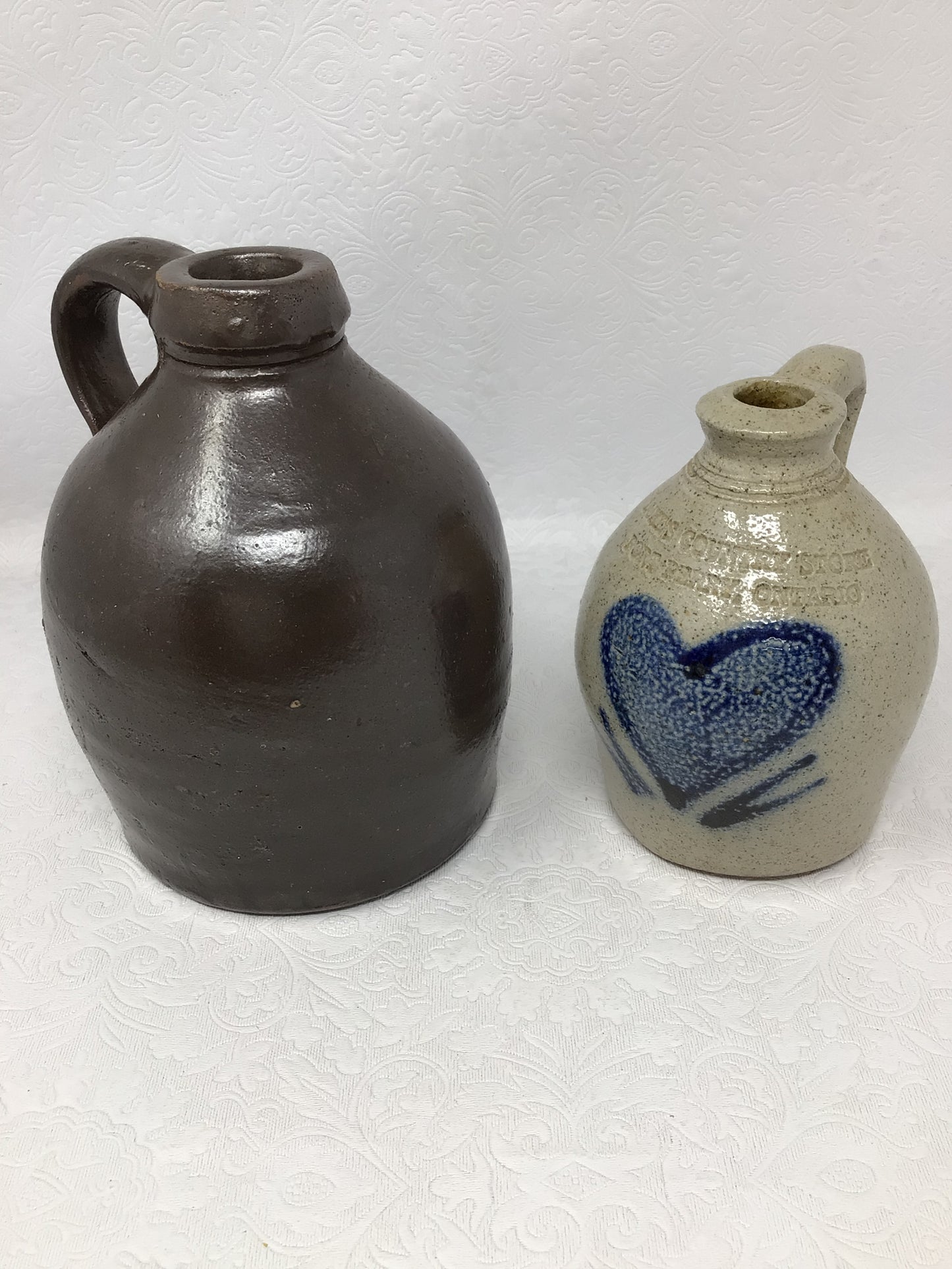 Set of Two Stoneware Jugs