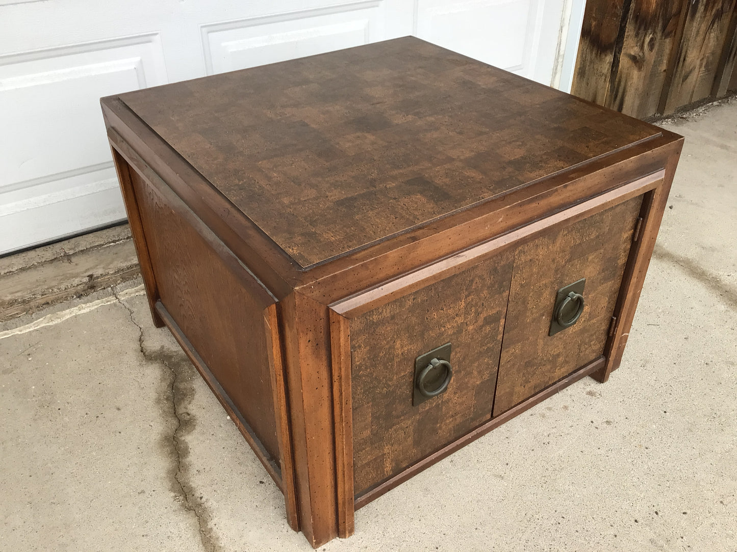 Wooden & Cork Side Table