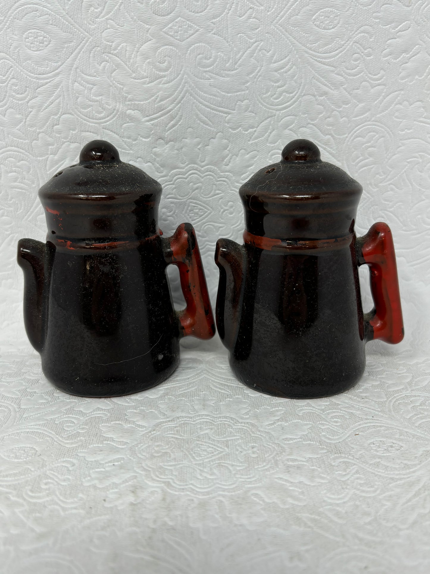 Ceramic Coffee Pot Salt & Pepper Shaker Set