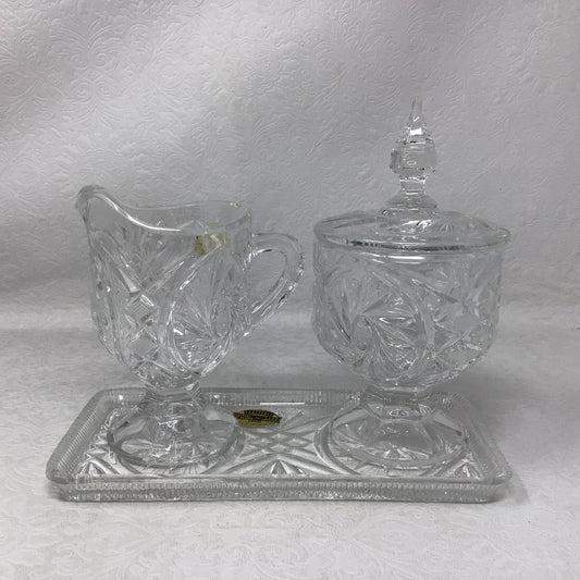 Lead Crystal Creamer and Sugar Set
