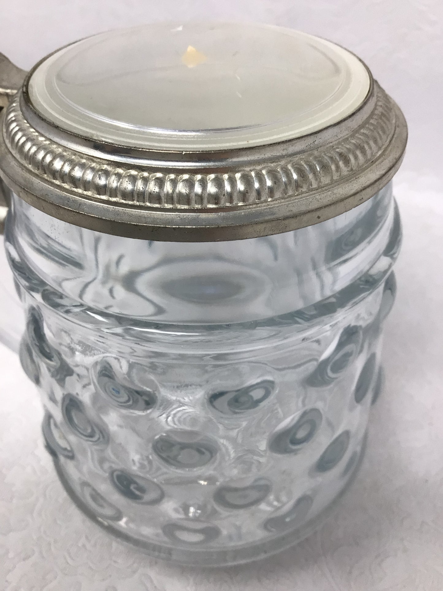 Vintage German Original BMF Bierseidel Bubble Glass Stein