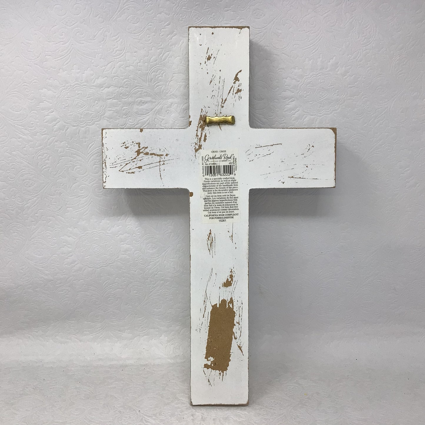 Rustic Wooden Whitewashed Cross