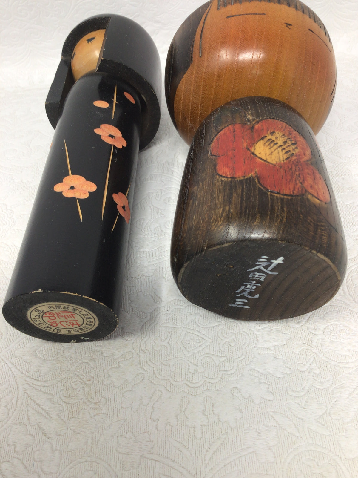 Set Of 2 Vintage Kokeshi Dolls