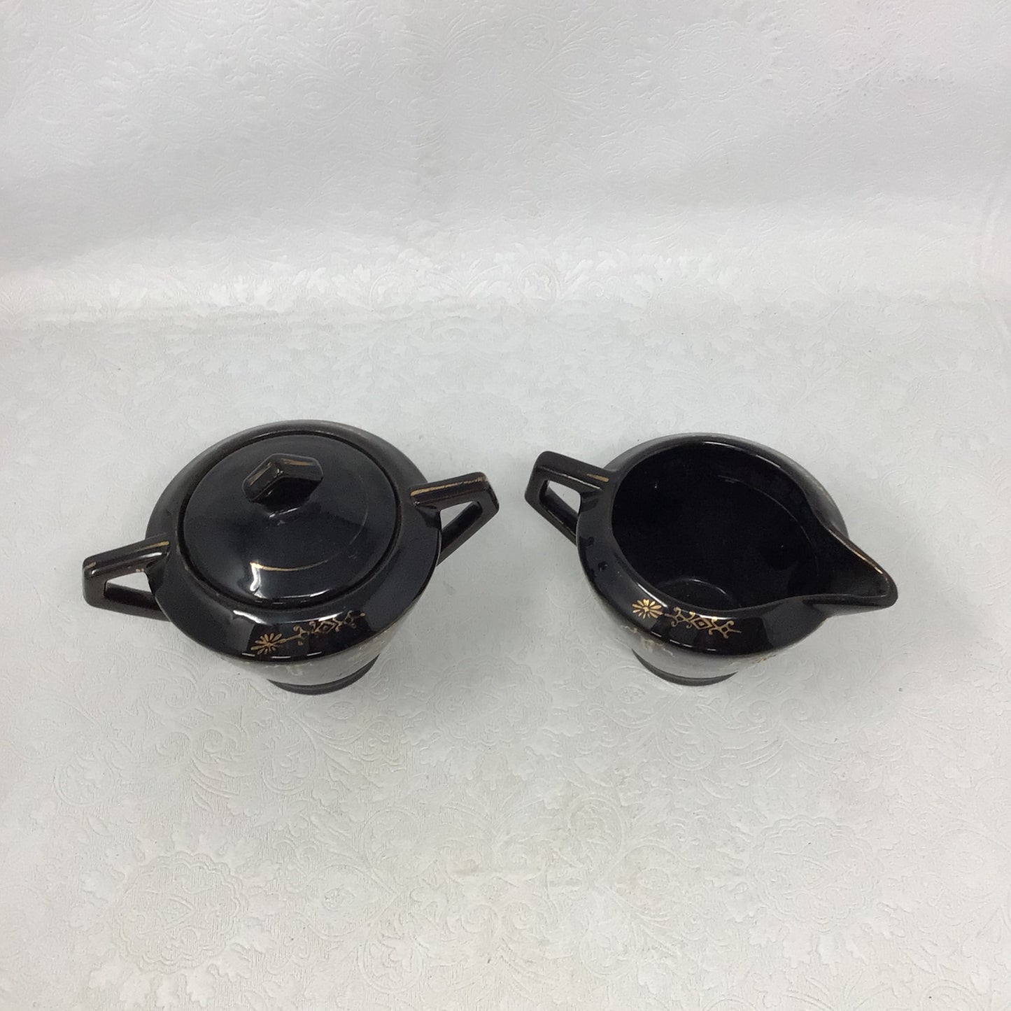 Vintage Japanese Lusterware Cream & Sugar