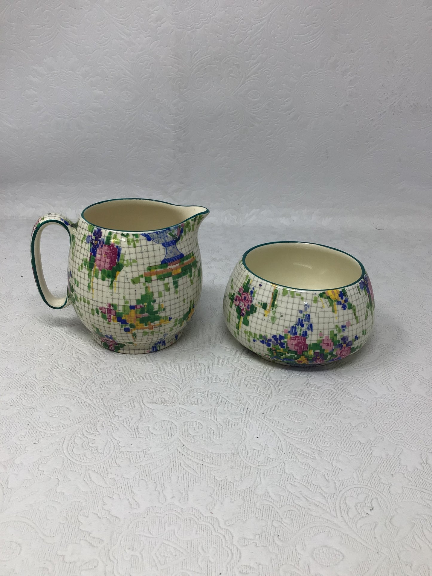 Royal Winton Grimwades “Pelham Chintz” Cream and Sugar Set