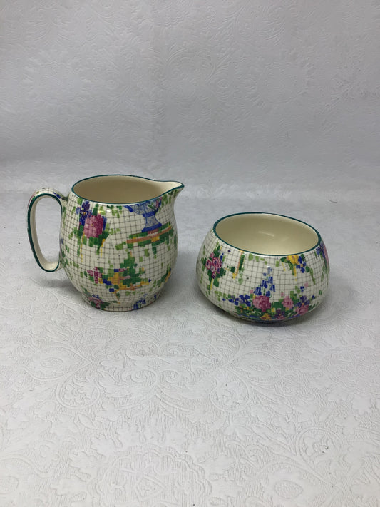 Royal Winton Grimwades “Pelham Chintz” Cream and Sugar Set