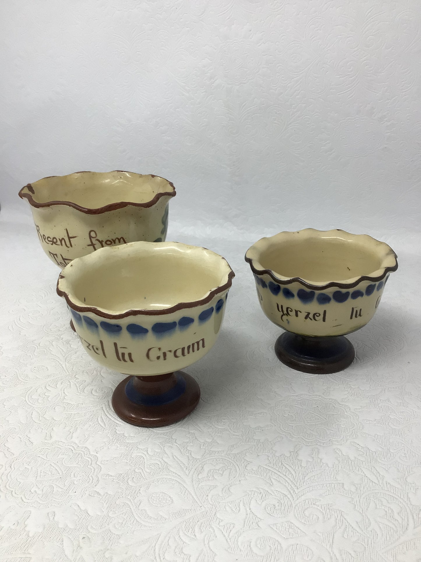 Torquay Ware Goblet Cup Set of 3