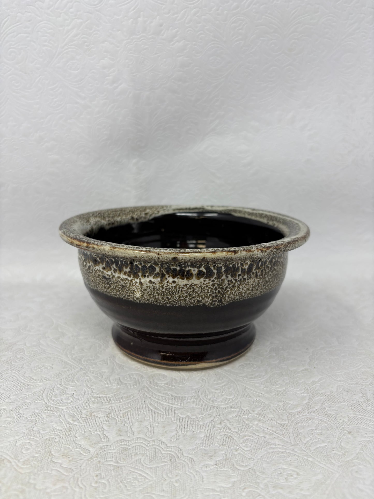 Small Glazed Speckled Pottery Bowl