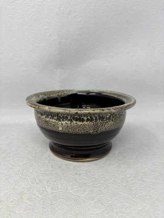 Small Glazed Speckled Pottery Bowl