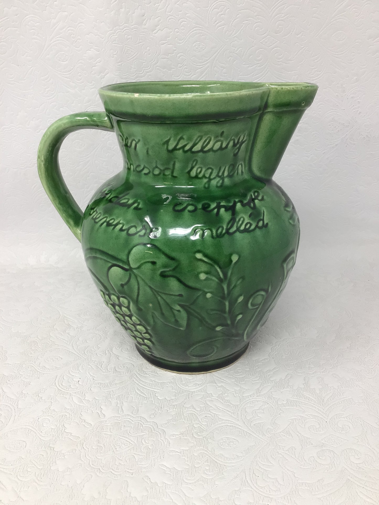 2005 Austrotherm Green Glazed Pottery Jug