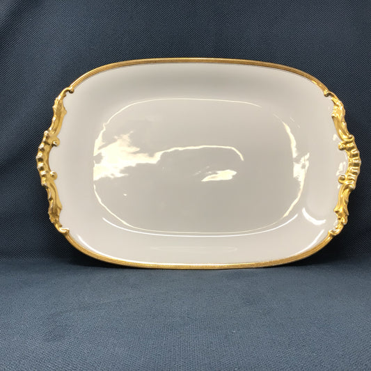 Vintage Limoges France Serving Platter with Gold Leaf