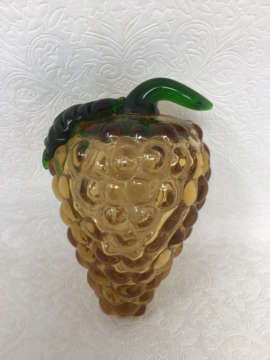 Vintage Amber Glass Grapes