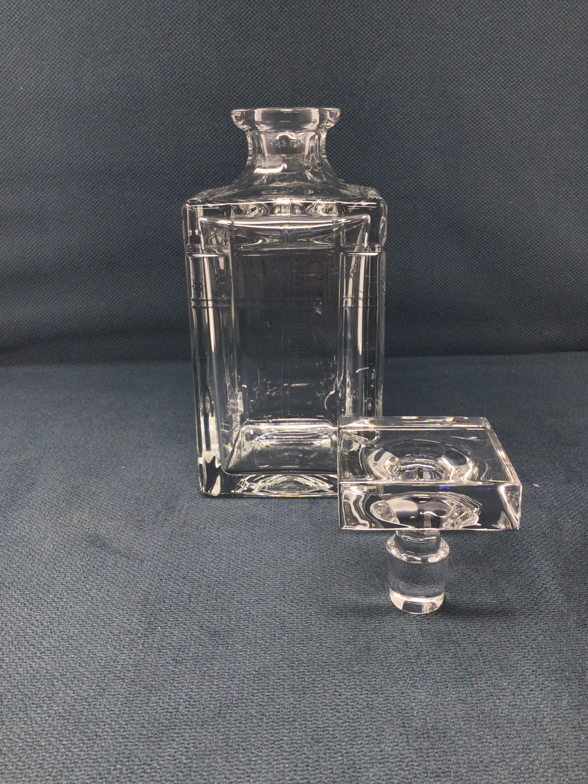 Rectangle Cut Crystal Decanter