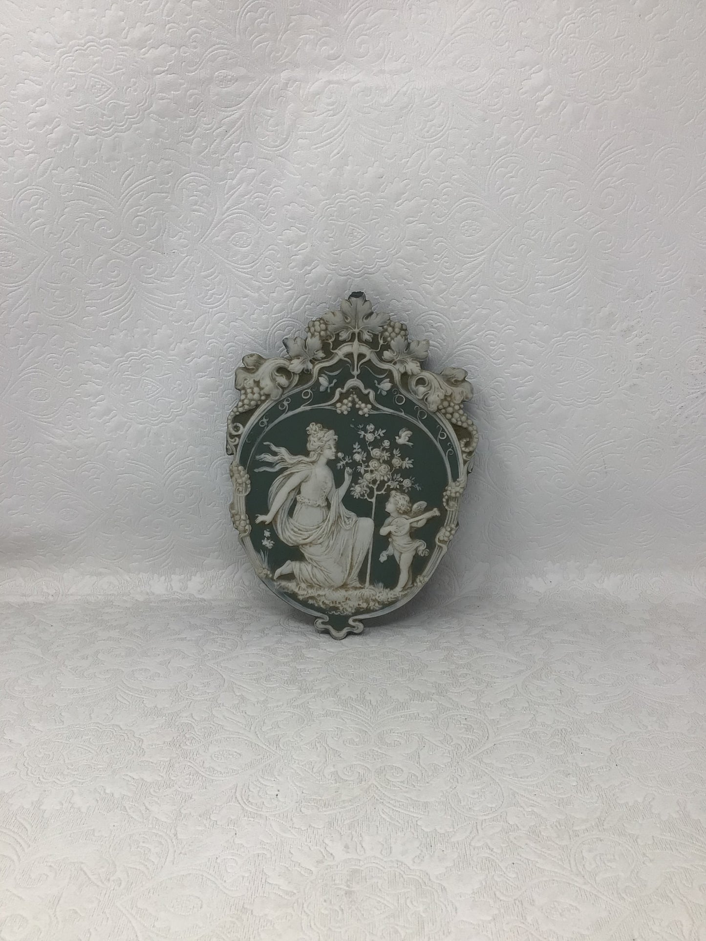 Green Wedgwood Style Wall Plaque