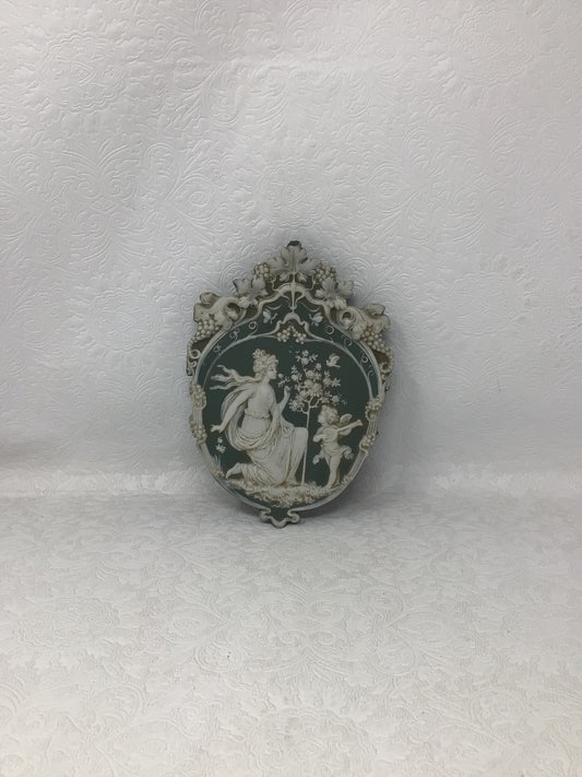 Green Wedgwood Style Wall Plaque