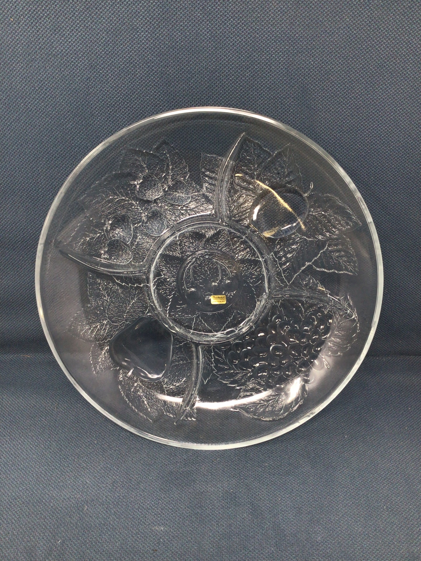 Vintage Savoir Vivre Crystal Dip Platter