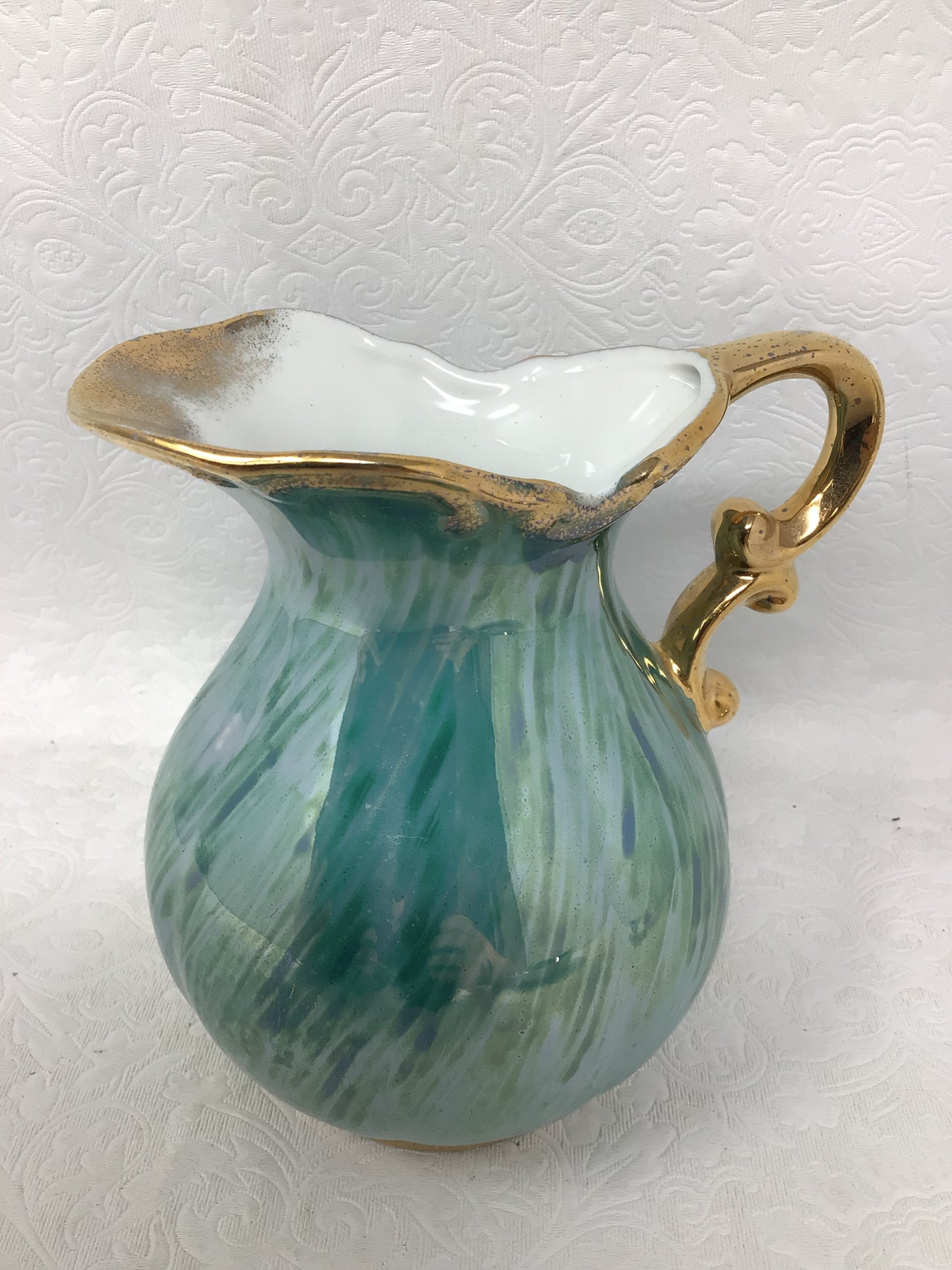 Iridescent Turquoise Pitcher