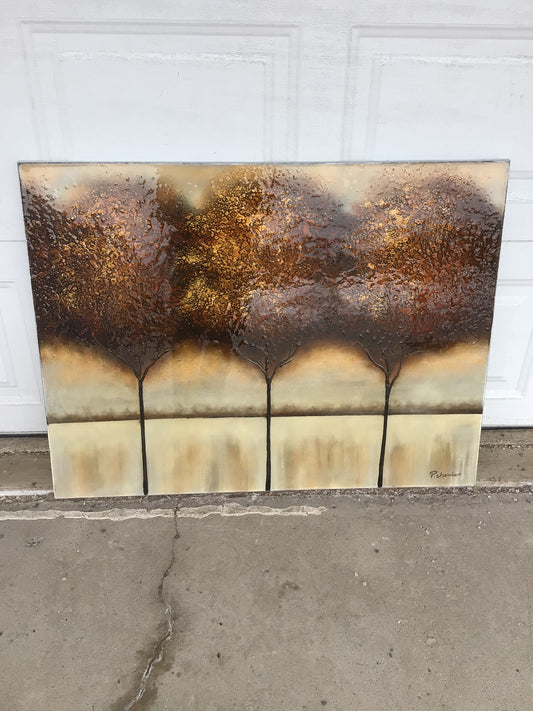 Textured Art “Landscape of 3 Trees”