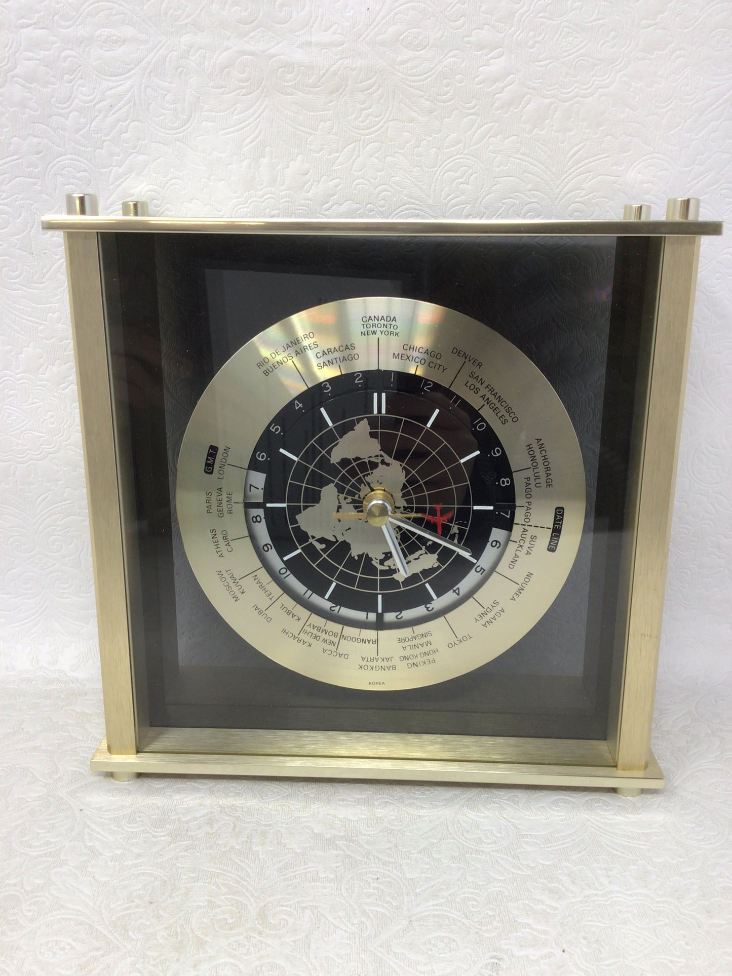 Vintage Seiko Quartz World Time Zone Clock