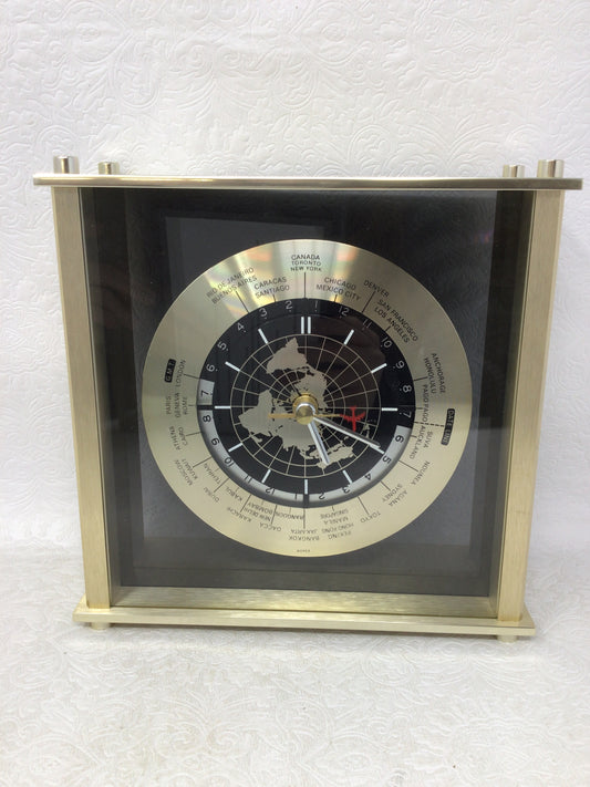 Vintage Seiko Quartz World Time Zone Clock