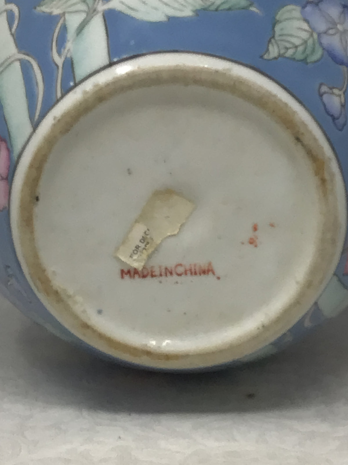 Vintage WBI Hand-Painted Chinese Ceramic Vase