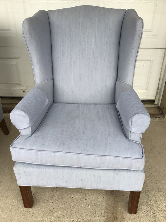 Powder Blue Wingback Chair