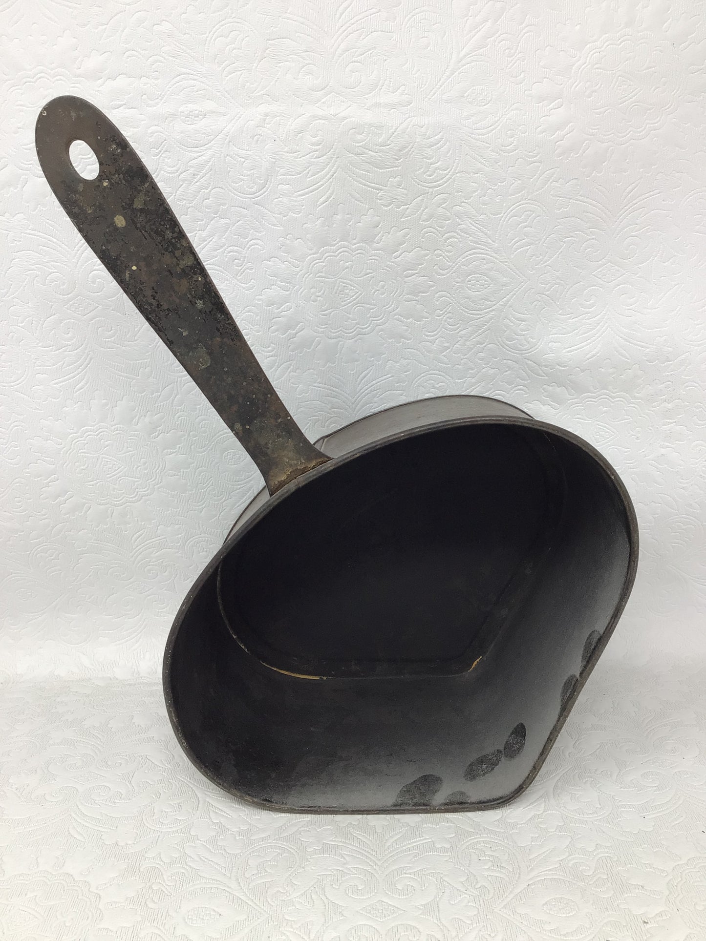 Handpainted Vintage Metal Coal Scuttle