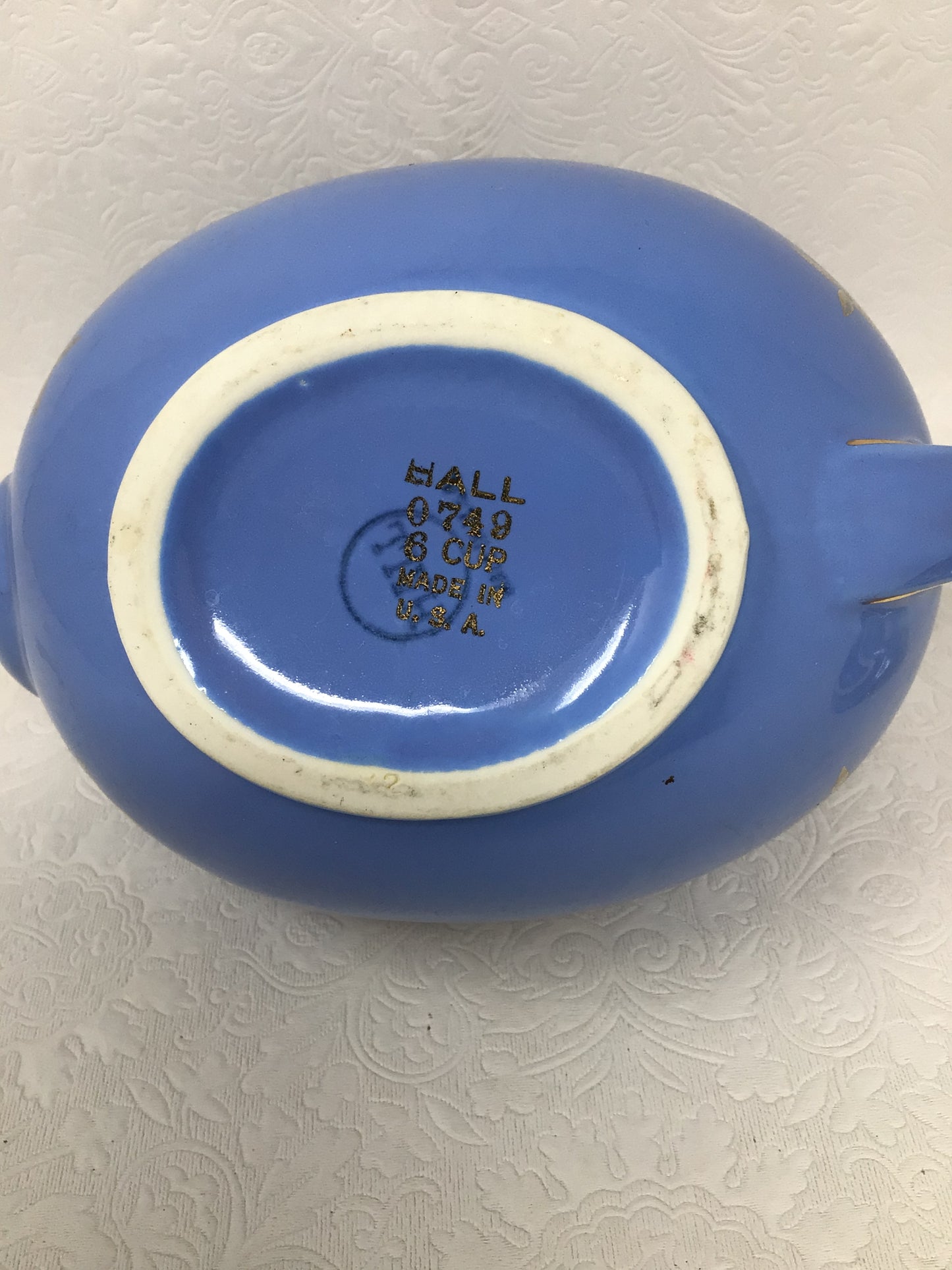 Vintage Hall Periwinkle Hook Cover Teapot