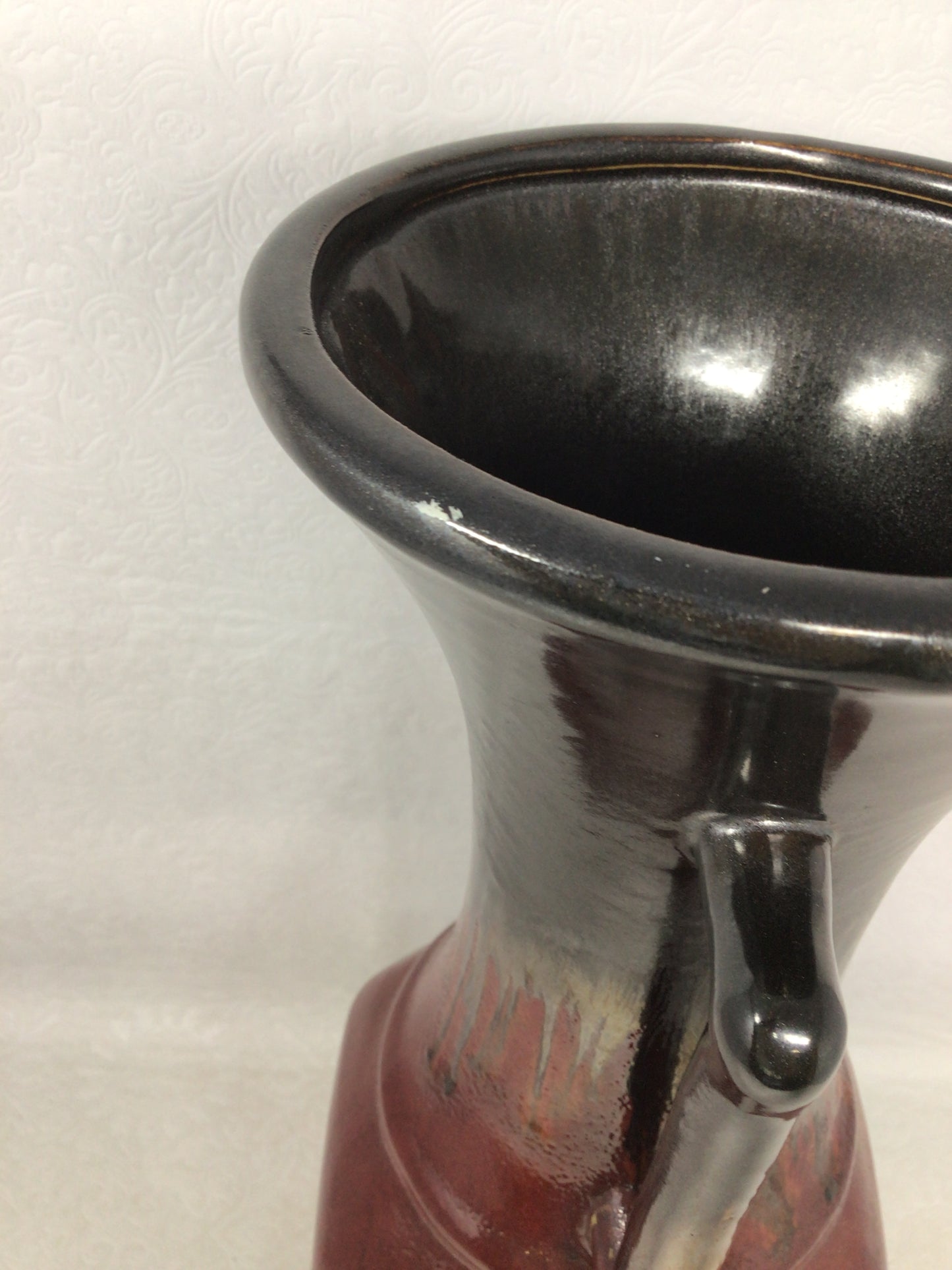 Tall Red Ceramic Vase