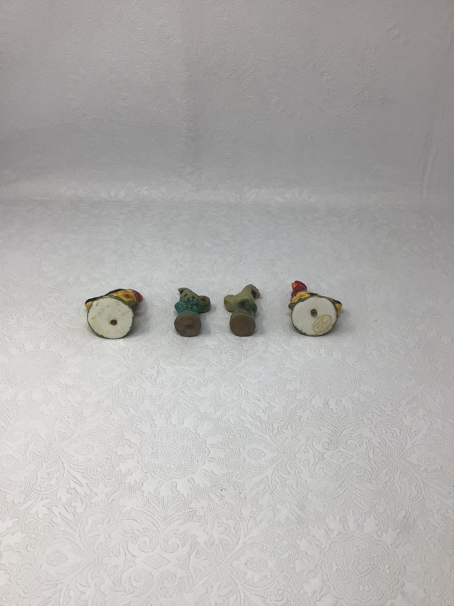 Small Rooster and Hen Figurines, Set of 4