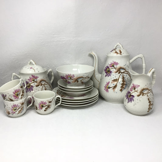 Vintage Gutherz Limoge Handpainted Tea Set.